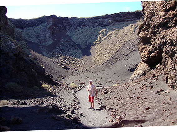 All'interno del vulcano El Cuervo