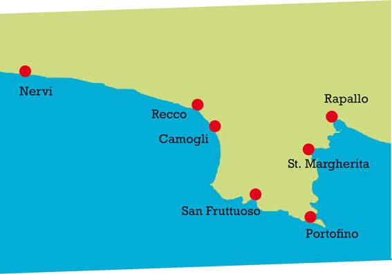 Camogli et ses environs, plan.