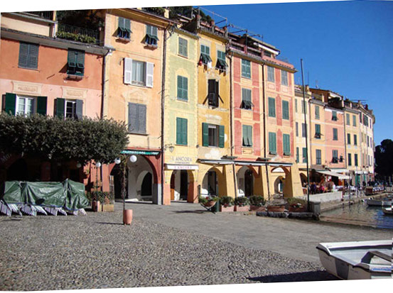 View of the houses of Camogli