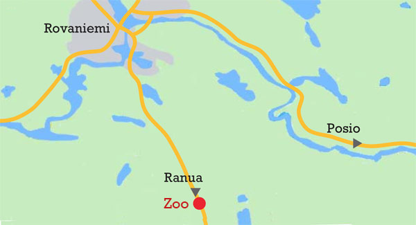Der Ranua Wild Zoo - Karte