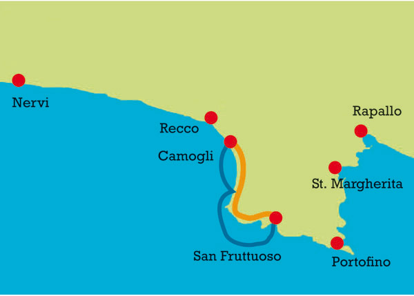 How to get to Abbey San Fruttuoso, map