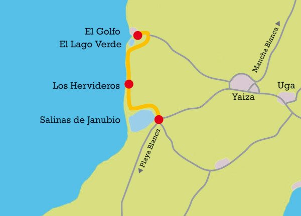El Golfo Lanzarote restaurants. Karte