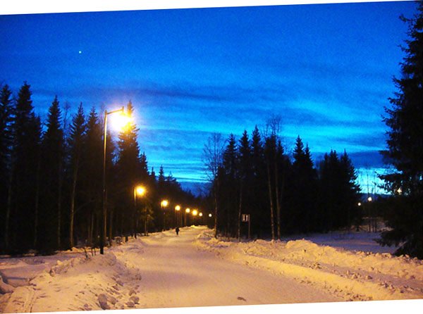 Une rue de Rovaniemi