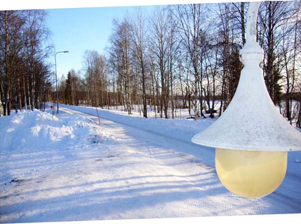 eine Straße in Rovaniemi