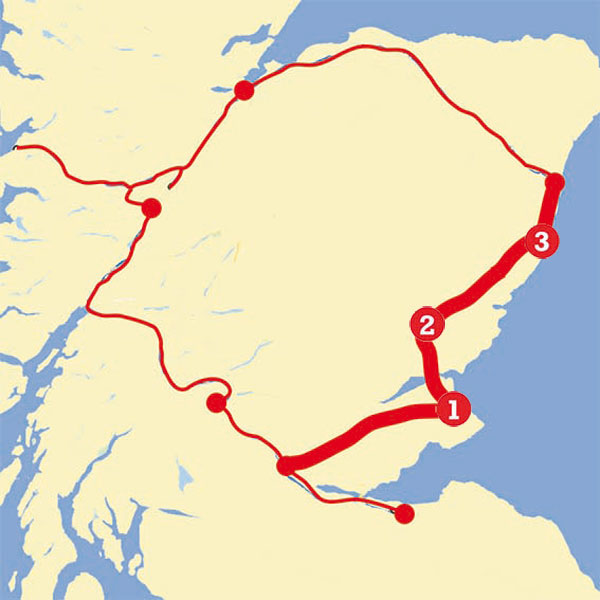 The Scottish tour continues, map