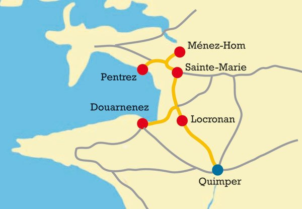 Région Bretagne: lieux d’intérêt