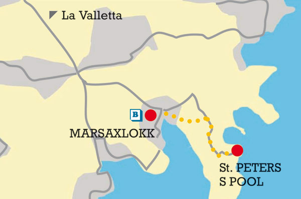 Cartina del mercato di Marsaxlokk