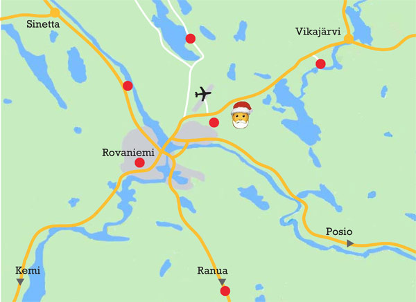 Rovaniemi hat 60000 Einwohner