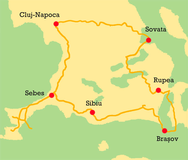 Transilvania map
