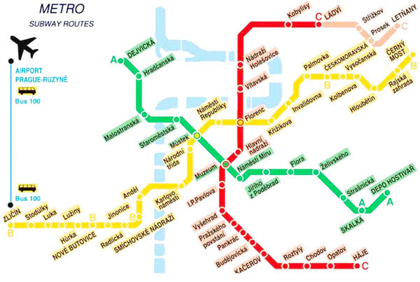 Praga irport map